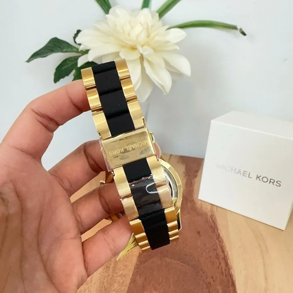 Michael Kors Everest Chronograph Two-Tone Stainless Steel and‎ Silicone Watch